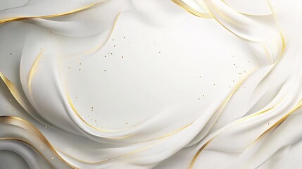Poster - Elegant white and gold abstract background with golden particles flowing