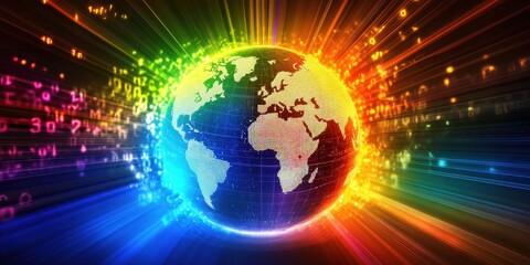 Poster - Vibrant Global Network Data Visualization