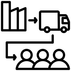 Poster - Direct Distribution Outline Icon