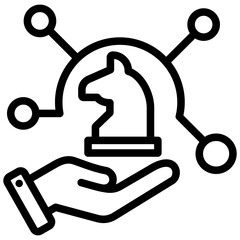 Poster - Cross Channel Strategy Outline Icon