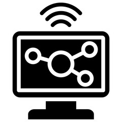 Poster - Channel Monitoring Solid Black Icon