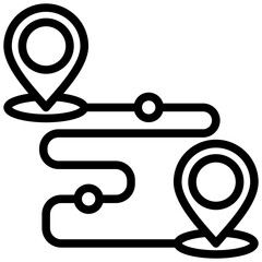 Poster - Route Planning Outline Icon