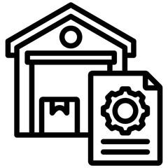 Poster - Stock Control Outline Icon