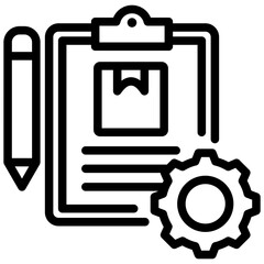 Poster - Order Processing Outline Icon