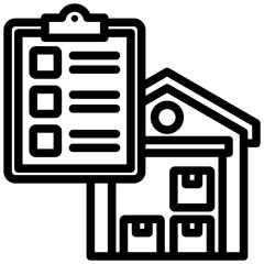Poster - Logistics Planning Outline Icon