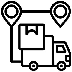 Poster - Cross Docking Outline Icon