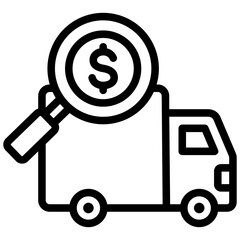 Poster - Logistics Cost Analysis Outline Icon