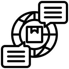 Poster - Logistics Communication Outline Icon
