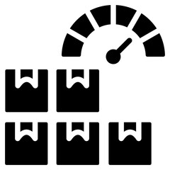 Poster - Logistics Performance Solid Black Icon