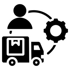 Poster - Third Party Logistics Solid Black Icon