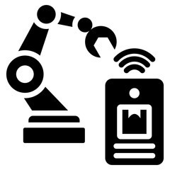 Poster - Logistics Technology Solid Black Icon