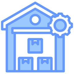 Poster - Inventory Management Lineal Blue Icon