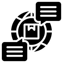 Poster - Logistics Communication Solid Black Icon