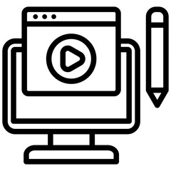 Poster - Content Creation Outline Icon