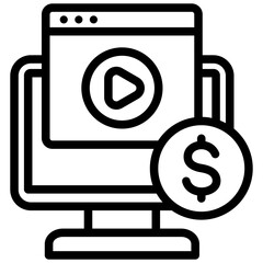 Poster - Content Monetization Outline Icon