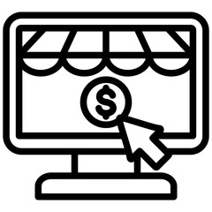 Poster - E Commerce Outline Icon