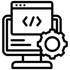 Poster - Web Development Outline Icon