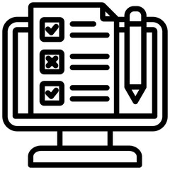 Poster - Online Surveys Outline Icon