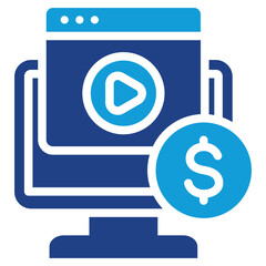 Poster - Content Monetization Dual Tone Icon