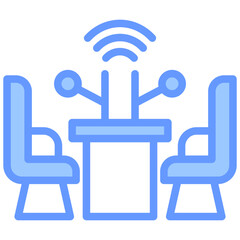 Poster - Podcasting Lineal Blue Icon