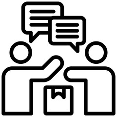 Poster - Supplier Communication Outline Icon