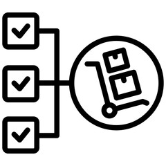 Poster - Order Consolidation Outline Icon