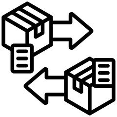 Poster - Customs And Import Export Outline Icon