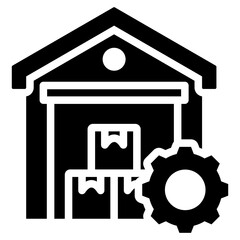 Poster - Inventory Management Solid Black Icon