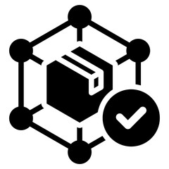 Poster - Supply Chain Coordination Solid Black Icon