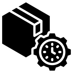 Poster - Lead Time Management Solid Black Icon