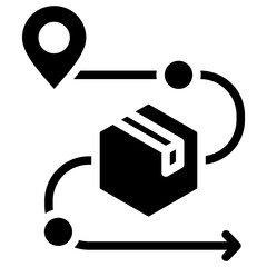 Poster - Order Tracking Solid Black Icon