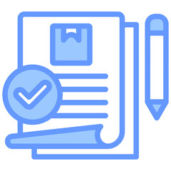 Poster - Request For Proposal Lineal Blue Icon