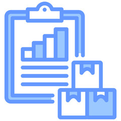 Poster - Procurement Reporting Lineal Blue Icon