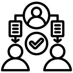 Poster - Task Delegation Outline Icon