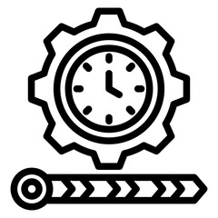 Poster - Timeline Management Outline Icon