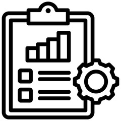 Sticker - Project Reporting Outline Icon