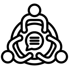 Poster - Status Meeting Outline Icon