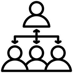 Poster - Team Coordination Outline Icon