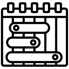Poster - Schedule Variance Outline Icon