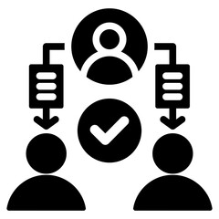 Aufkleber - Task Delegation Solid Black Icon