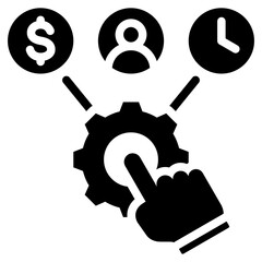 Poster - Resource Allocation Solid Black Icon