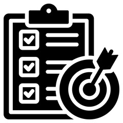 Poster - Project Scope Solid Black Icon