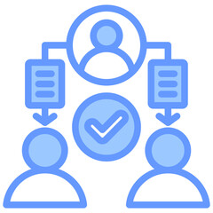 Poster - Task Delegation Lineal Blue Icon