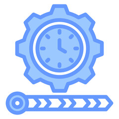 Poster - Timeline Management Lineal Blue Icon