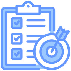 Poster - Project Scope Lineal Blue Icon