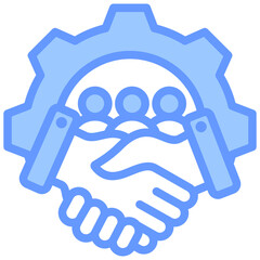 Poster - Client Management Lineal Blue Icon