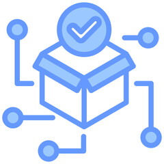 Poster - Project Delivery Lineal Blue Icon
