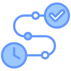 Poster - Timeline Tracking Lineal Blue Icon