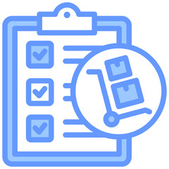 Poster - Project Procurement Lineal Blue Icon