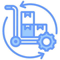 Poster - Procurement Management Lineal Blue Icon
